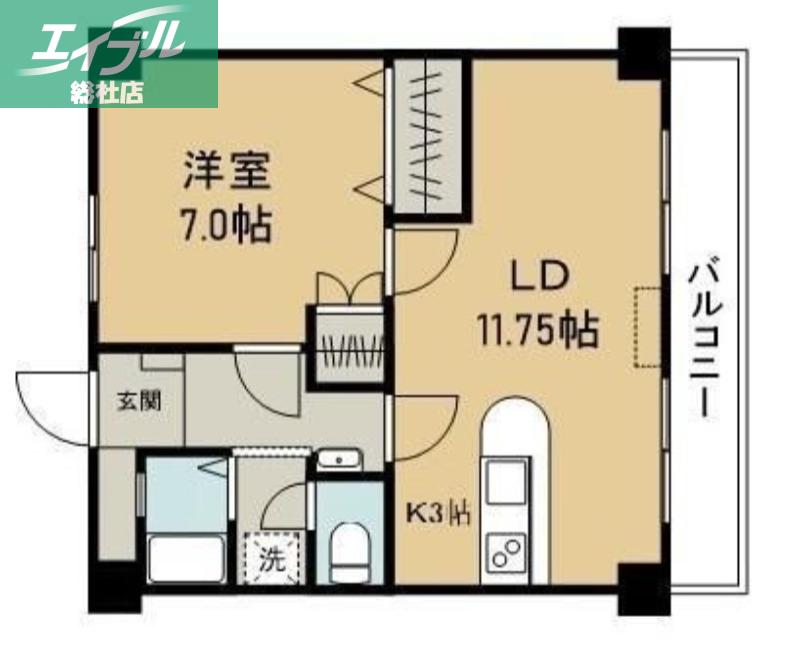 メゾンコンフォート(1LDK/1階)の間取り写真