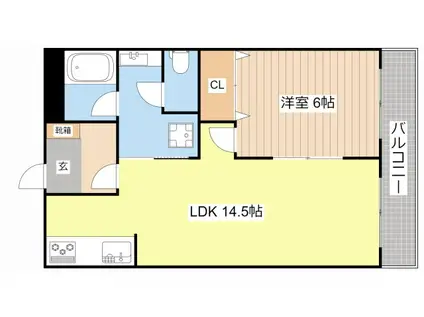 WITHCREATURE(1LDK/2階)の間取り写真