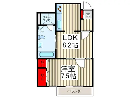 ECO STATION HOUSE並木(1LDK/2階)の間取り写真
