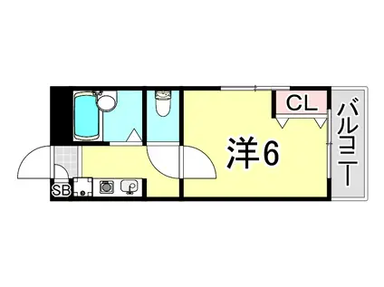 シャルムメゾン深江(1K/1階)の間取り写真