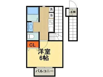 ウィルモア垂水D(2LDK/1階)の間取り写真