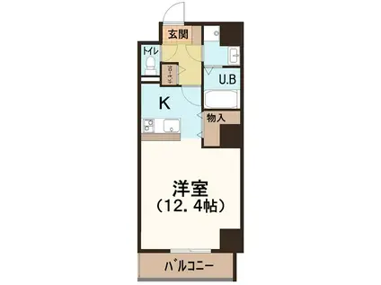 PREMIUM HILLS PLACE(ワンルーム/8階)の間取り写真