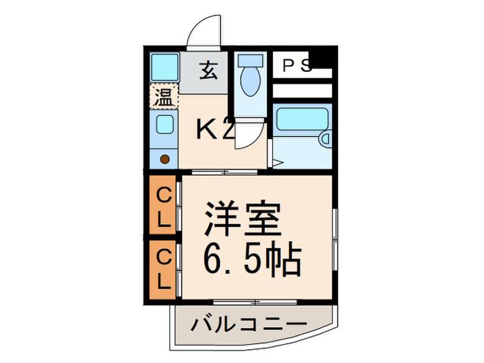 アイエムマンション(1K/2階)の間取り写真