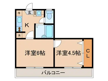 スイングN4(2K/1階)の間取り写真