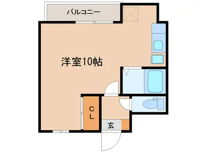 ピュールブラン(ワンルーム/4階)の間取り写真