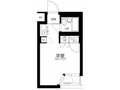 マイステージ田園調布(ワンルーム/1階)の間取り写真