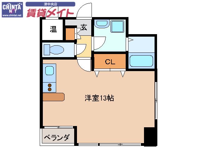 セントアビエス(ワンルーム/6階)の間取り写真