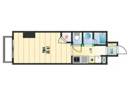 アーバングレース広島(1K/3階)の間取り写真