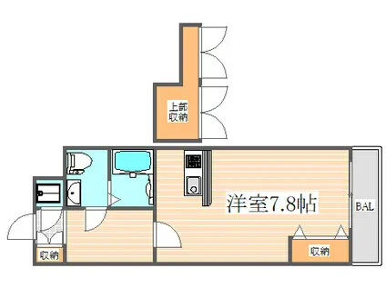 ギャランティー21博多 ORIENT BLD NO66(1K/4階)の間取り写真