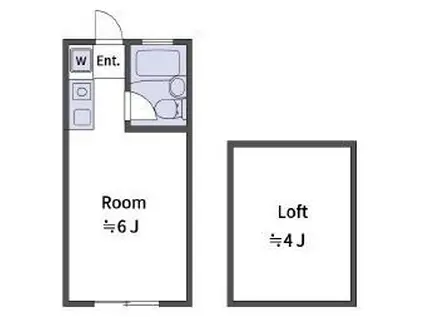 コンコルド東つつじヶ丘(ワンルーム/2階)の間取り写真