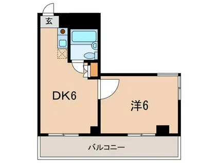 セジュール田町(1DK/9階)の間取り写真