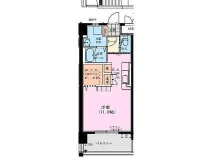 サンライズコート(ワンルーム/9階)の間取り写真