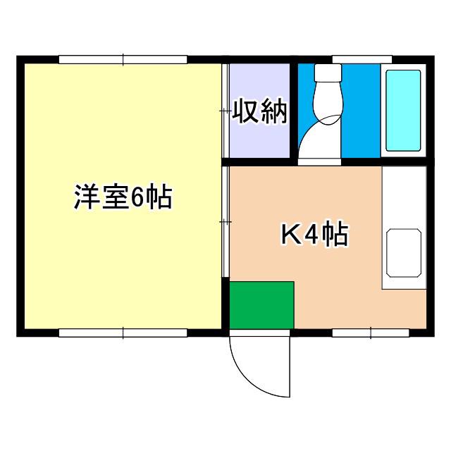 コーポみやび(1K/3階)の間取り写真