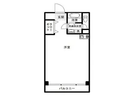 ファミール日本橋(ワンルーム/2階)の間取り写真