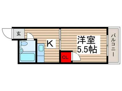 ヒルトップ新松戸2(1K/3階)の間取り写真