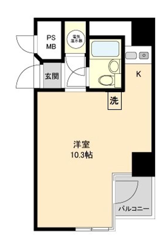 池袋シティハイツ(ワンルーム/5階)の間取り写真
