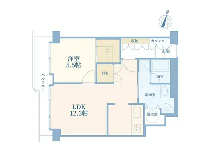 恵比寿スカイハイツ(1LDK/7階)の間取り写真