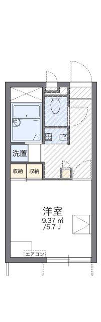 レオパレスアスティ 新田(1K/1階)の間取り写真