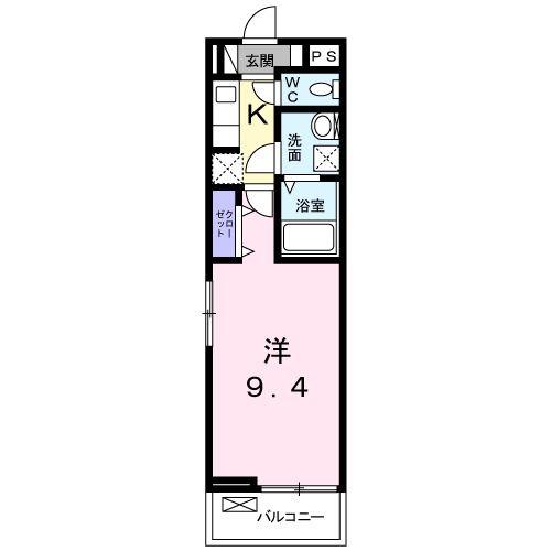 サンシャトー(1K/2階)の間取り写真