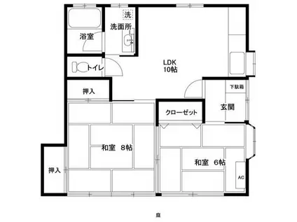 第3サミ―コーポ(2LDK/1階)の間取り写真