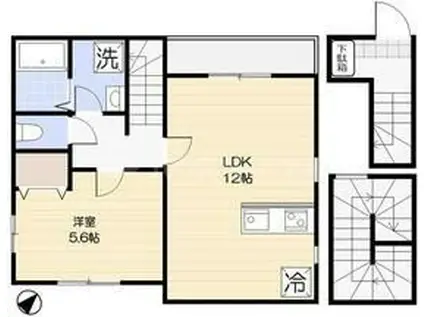 ルノン千川(1LDK/3階)の間取り写真