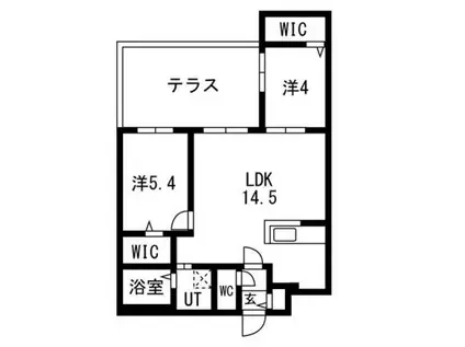 ブランシャールAS北16条N(2LDK/1階)の間取り写真