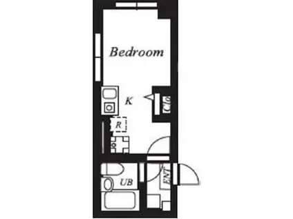 プラチナフォルム柳原(ワンルーム/2階)の間取り写真