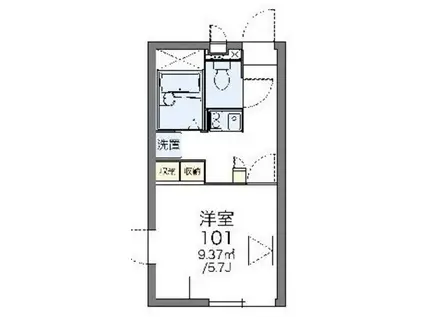 レオパレスアイリス(1K/2階)の間取り写真