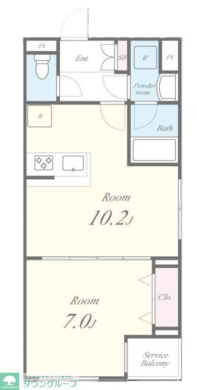 RESIDENCE KOENJI SQUARE(1LDK/4階)の間取り写真