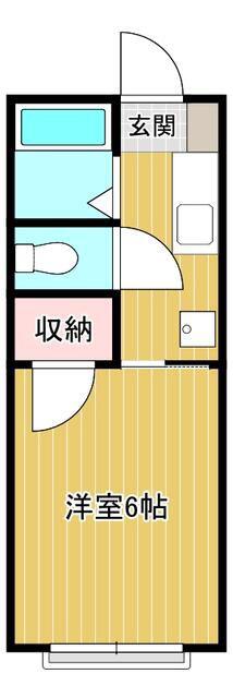 レーベンハイム(1K/2階)の間取り写真