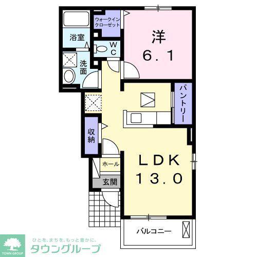 彩 TAKASAKI II(1LDK/1階)の間取り写真