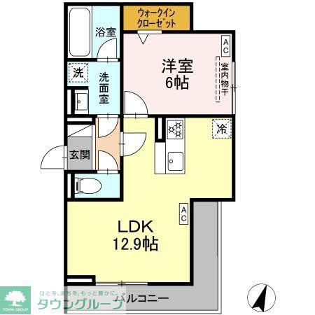ビスタレイルウェイ八田(1LDK/3階)の間取り写真