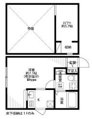 プリマ北本壱番館(ワンルーム/1階)の間取り写真