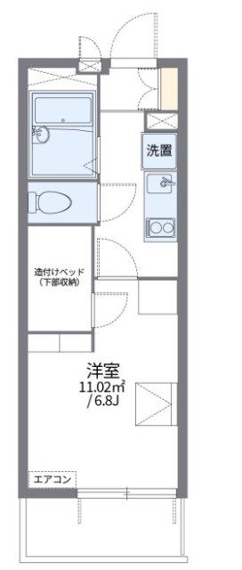 レオパレス加島駅ダイレクトI(1K/2階)の間取り写真