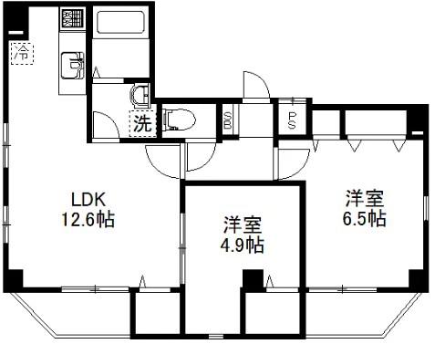 EPガーデン緑(2LDK/6階)の間取り写真