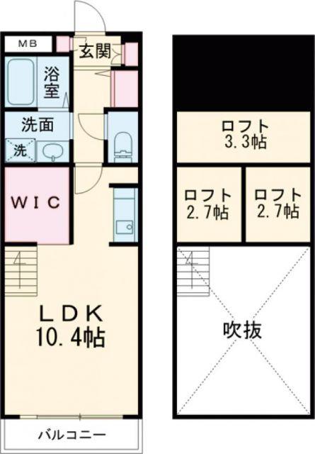 アルテマイスターアゴラ(ワンルーム/6階)の間取り写真