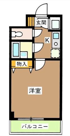 ペレテ雪谷(1K/3階)の間取り写真