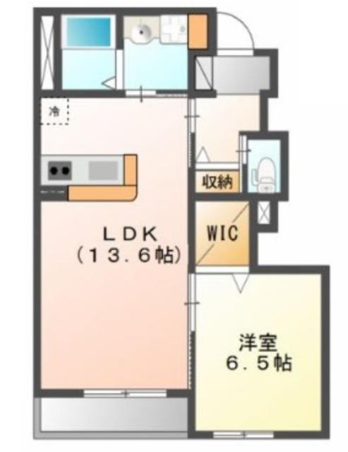 ADRABLE(1LDK/1階)の間取り写真