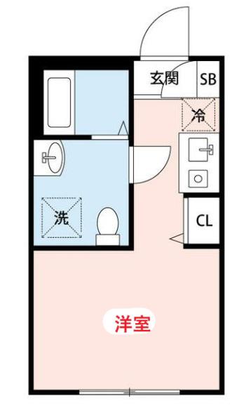 マイナビSTAYプランドール羽田弁天橋通(ワンルーム/2階)の間取り写真