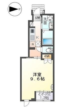 スターテラス南畝(1K/1階)の間取り写真