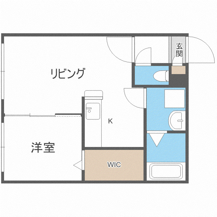 CLUB PREMIER発寒(1LDK/4階)の間取り写真