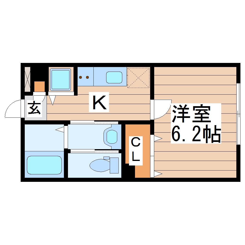 REVE STAGE(1K/2階)の間取り写真