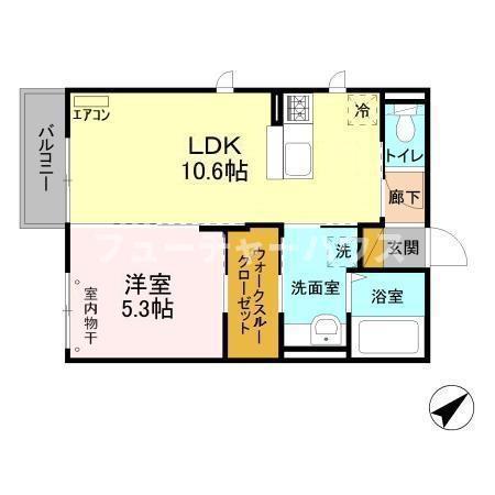 カーサ・エスペランサ(1LDK/2階)の間取り写真