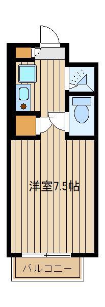マンションルレーヴワン(ワンルーム/3階)の間取り写真