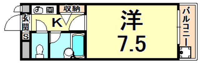 アパルト14(1K/2階)の間取り写真