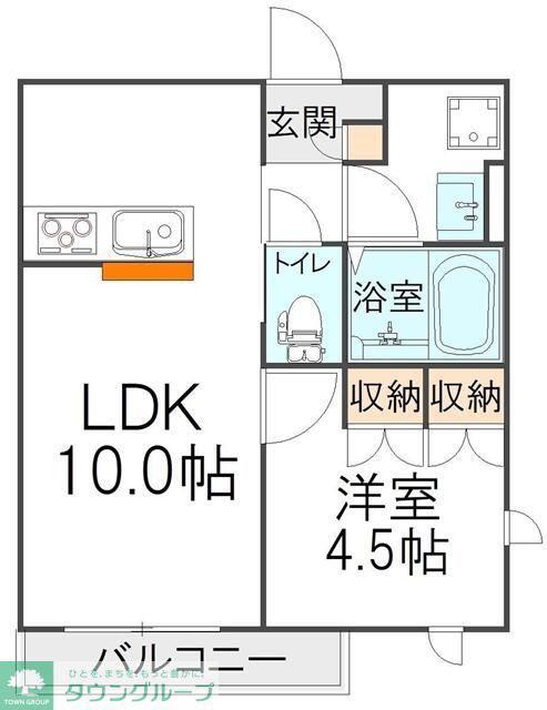 プラネッツ(1LDK/2階)の間取り写真