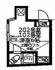ユナイト川崎ベーリング(ワンルーム/1階)の間取り写真