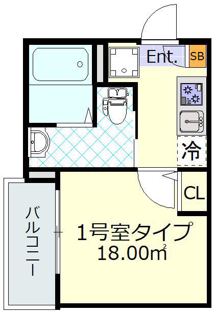 オーガスタコート下井草(1K/1階)の間取り写真