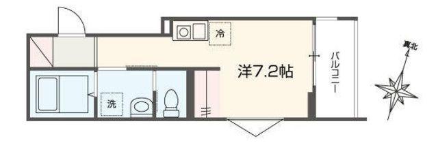 MELLAS西川口IV(ワンルーム/1階)の間取り写真