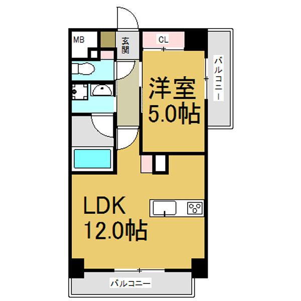 RAFFLE OZONE(1LDK/10階)の間取り写真